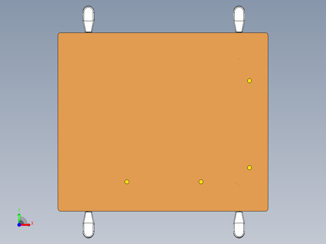 笔记本A面外壳长宽检具模型前视图