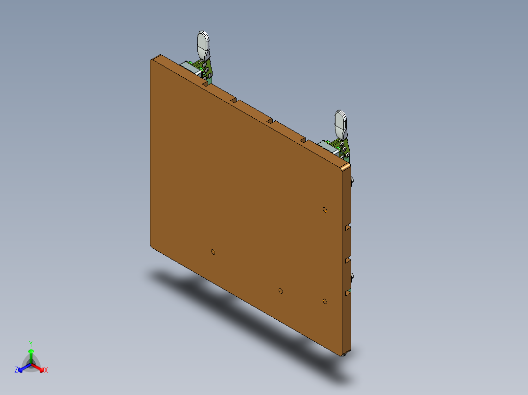 笔记本A面外壳长宽检具模型正等轴测图
