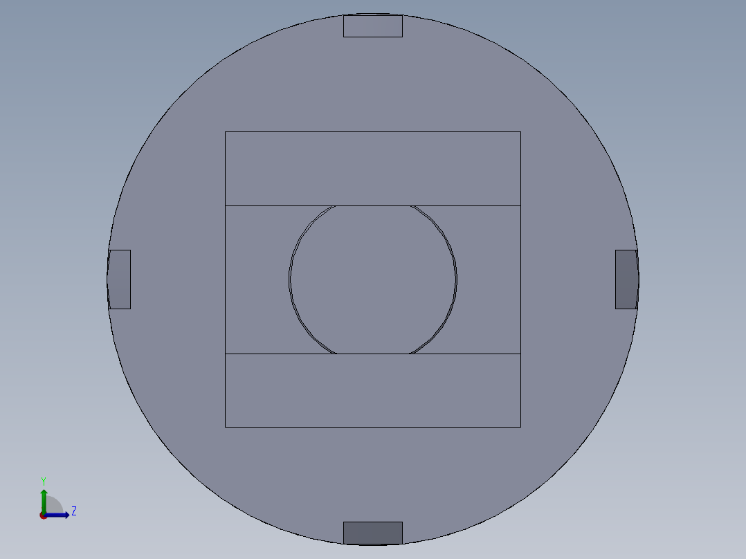 焊接式液压缸（带前后安装孔）70x40x400 mm左视图