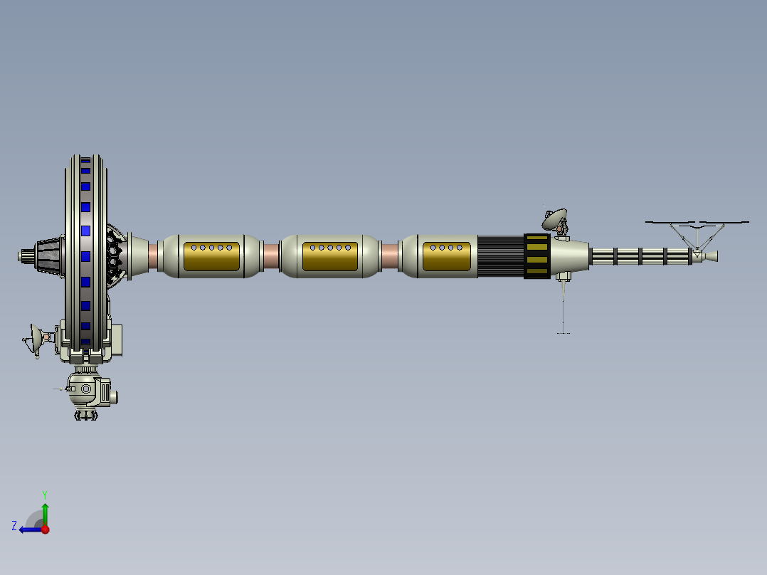 宇宙飞船(88)右视图