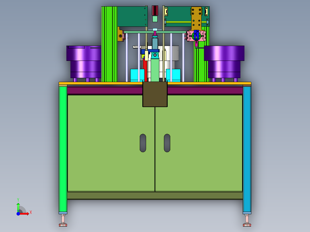 轴承生产自用轴承装配装置前视图
