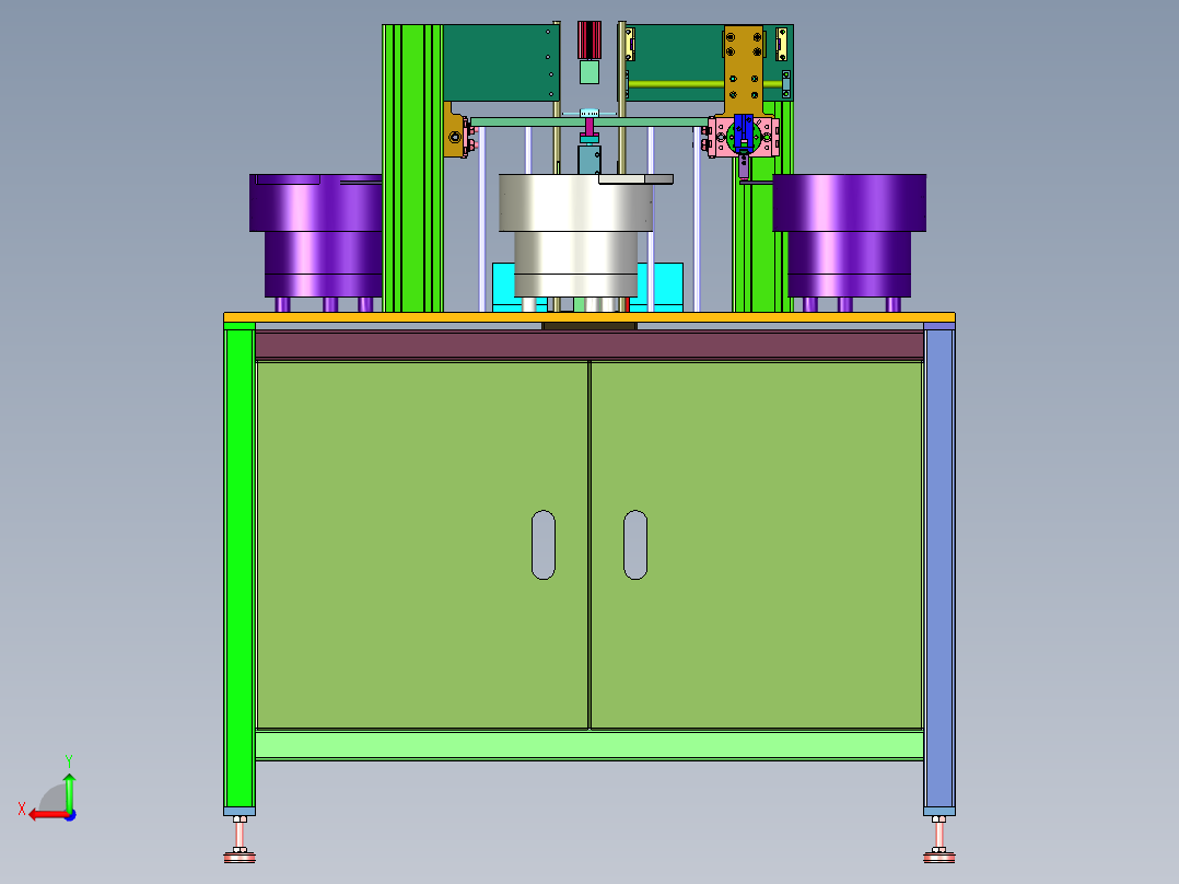 轴承生产自用轴承装配装置后视图