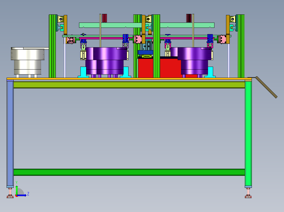 轴承生产自用轴承装配装置左视图