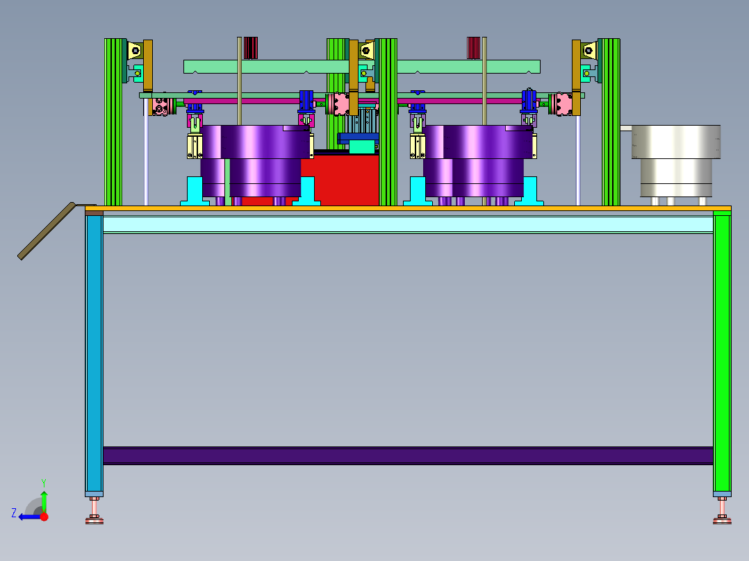 轴承生产自用轴承装配装置右视图