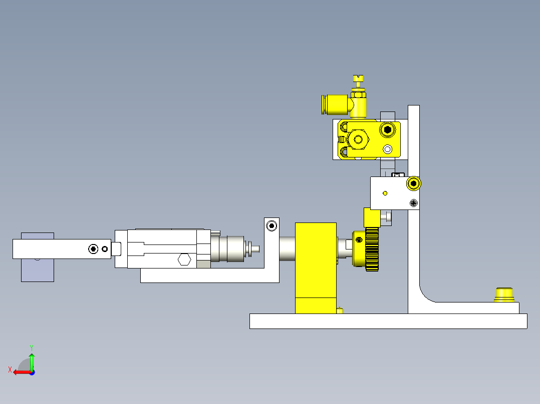 90度翻转移栽机构后视图