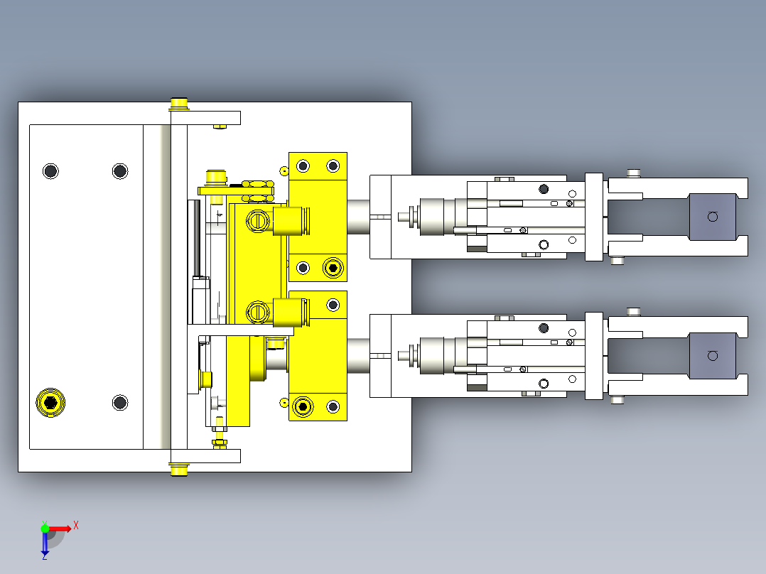 90度翻转移栽机构俯视图