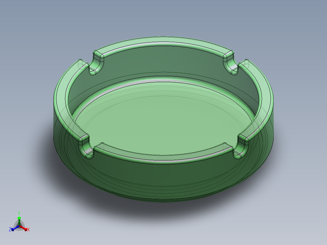 烟灰缸(15)正等轴测图