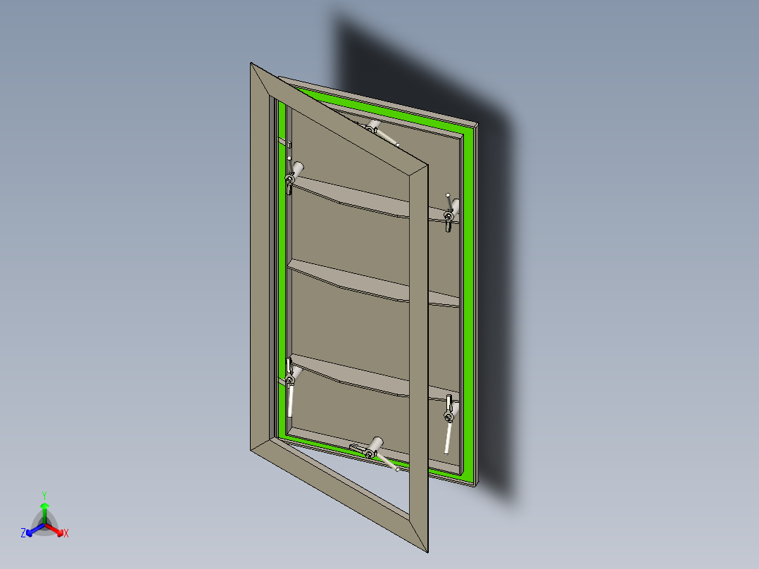 船用风雨密单扇钢质门-1675-AF