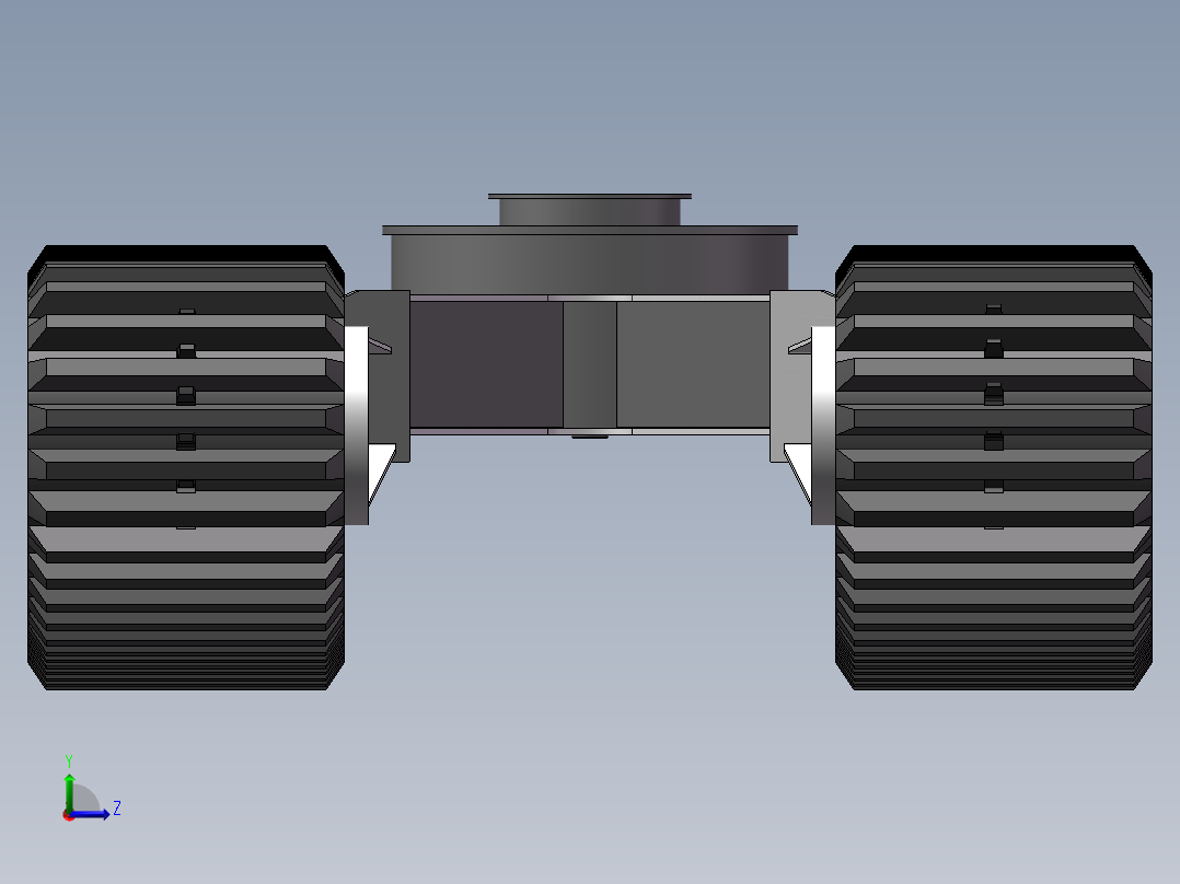 IC70R履带车底盘组装左视图