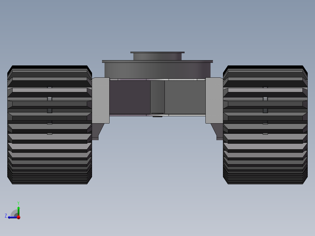 IC70R履带车底盘组装右视图