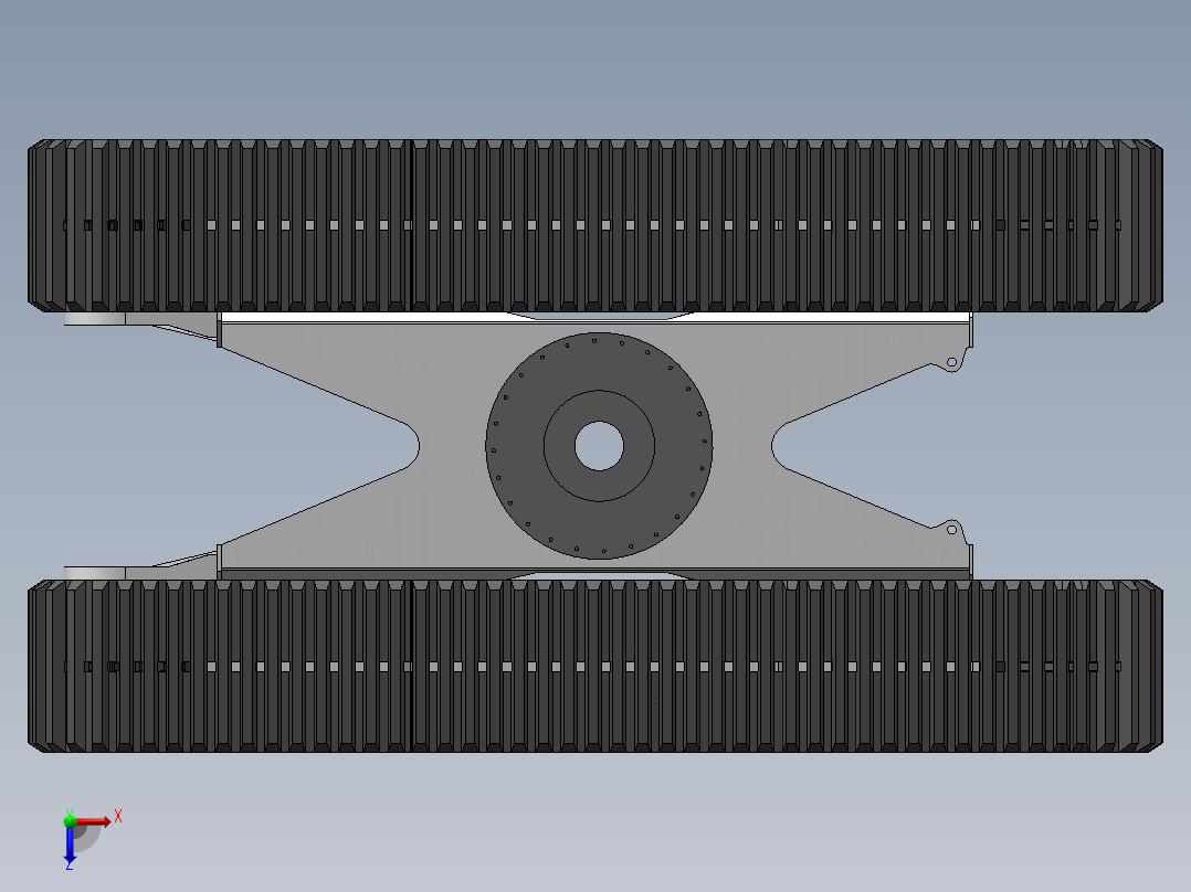 IC70R履带车底盘组装俯视图