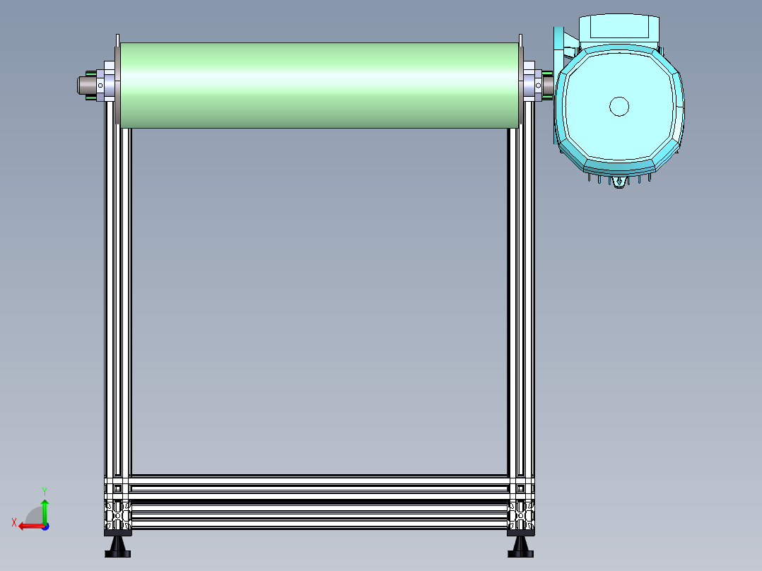 带式输送机系统   Catia STEP后视图
