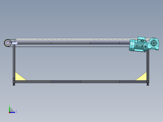带式输送机系统   Catia STEP左视缩略图
