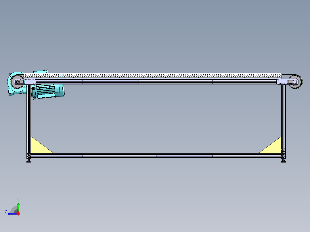 带式输送机系统   Catia STEP右视图