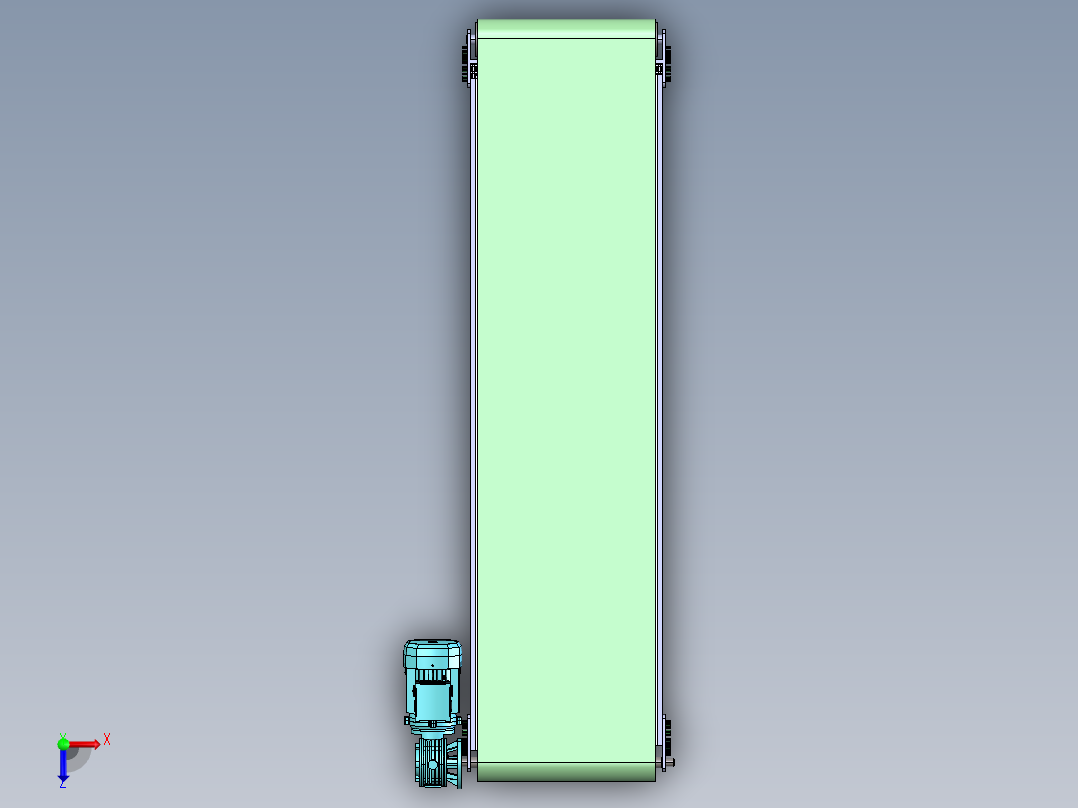 带式输送机系统   Catia STEP俯视图