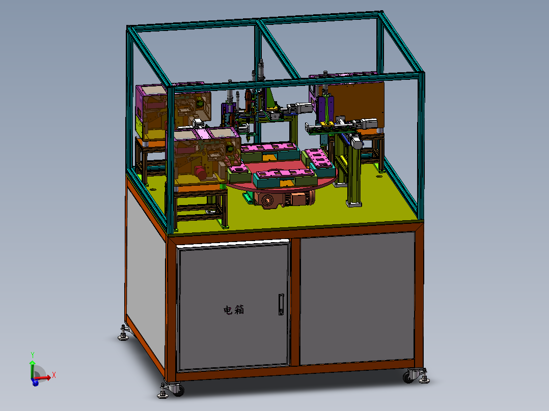旋转工位自动锁螺丝设备