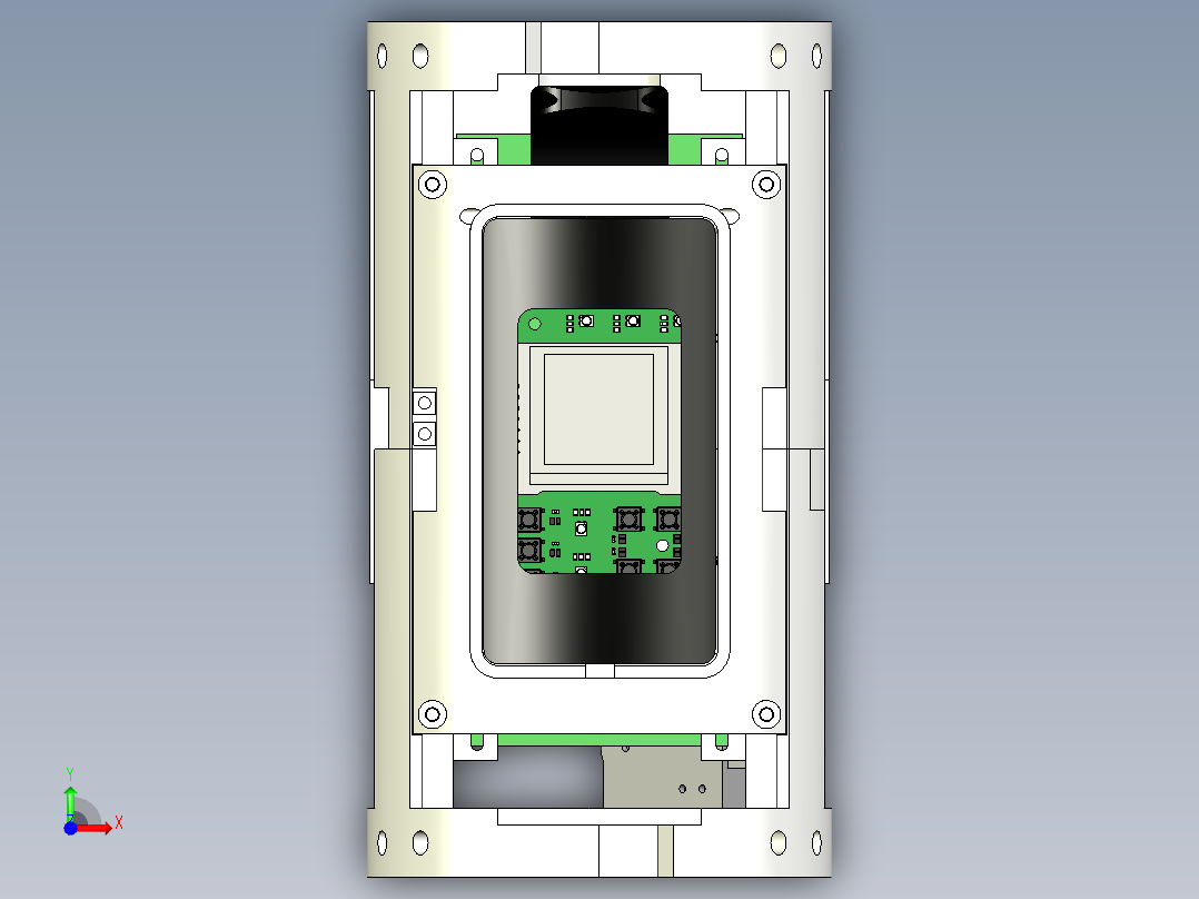 marsaut 1火箭地雷空间18的航空电子系统前视图