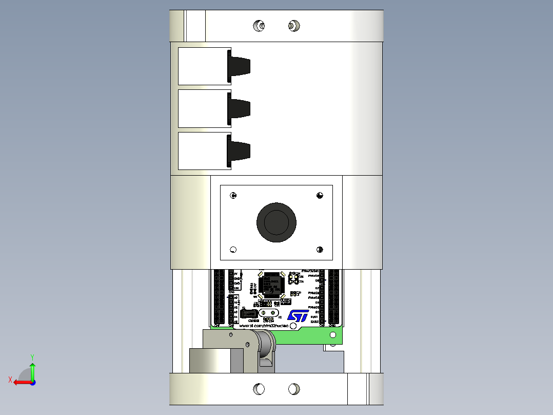 marsaut 1火箭地雷空间18的航空电子系统后视图