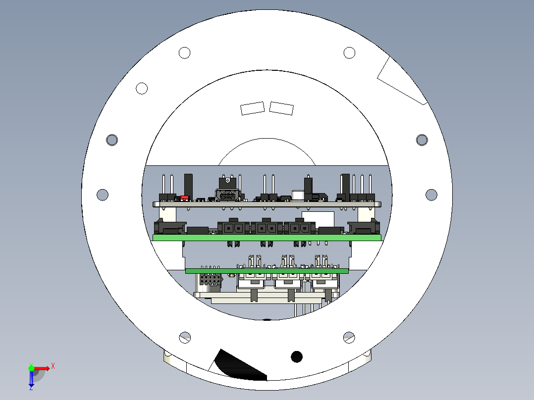 marsaut 1火箭地雷空间18的航空电子系统俯视图