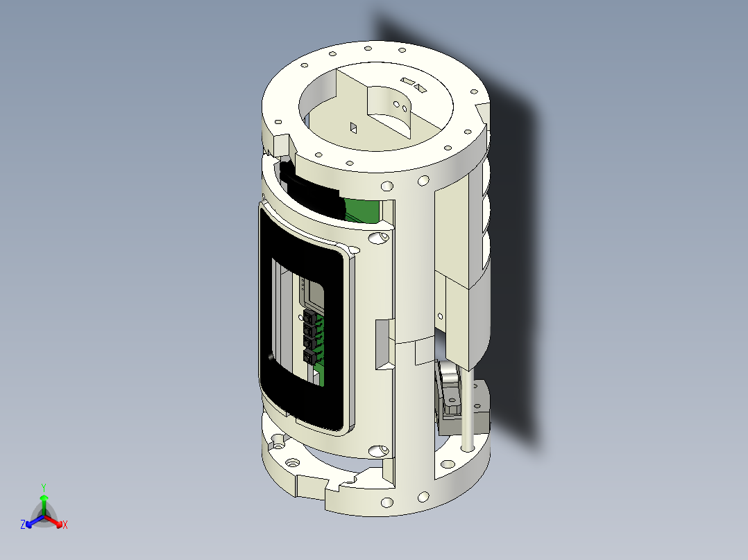 marsaut 1火箭地雷空间18的航空电子系统正等轴测图