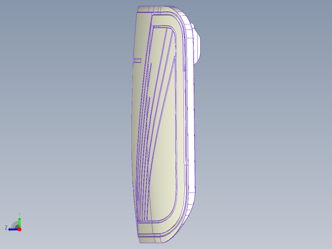 18k分体式空调室内机右视图