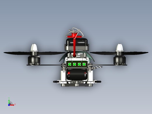 Aerotek J-mini四轴无人机三维建模图纸前视缩略图