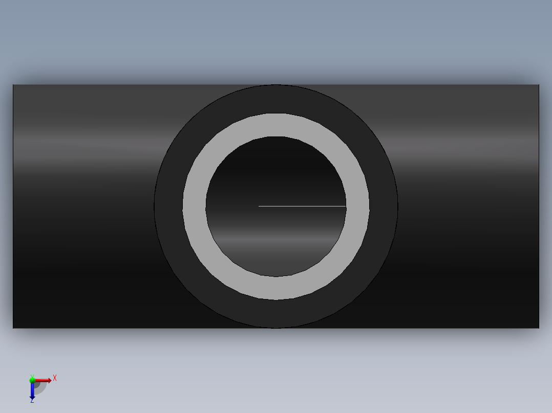 Tee DN335 PN10 U-PVC_1俯视图