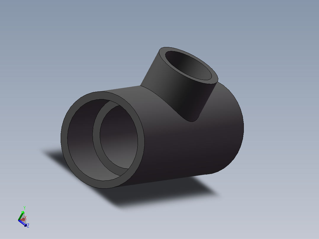 UPVC_RTEE_DN50_25主视图