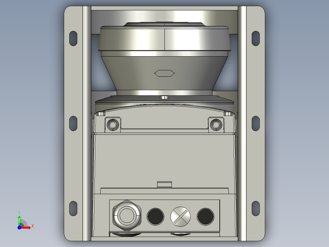 激光避障传感器组件前视图