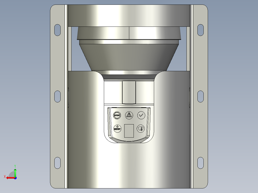 激光避障传感器组件后视图