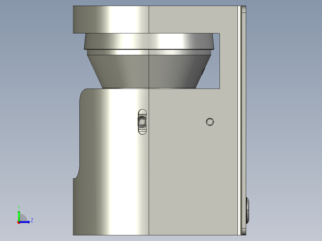 激光避障传感器组件左视图