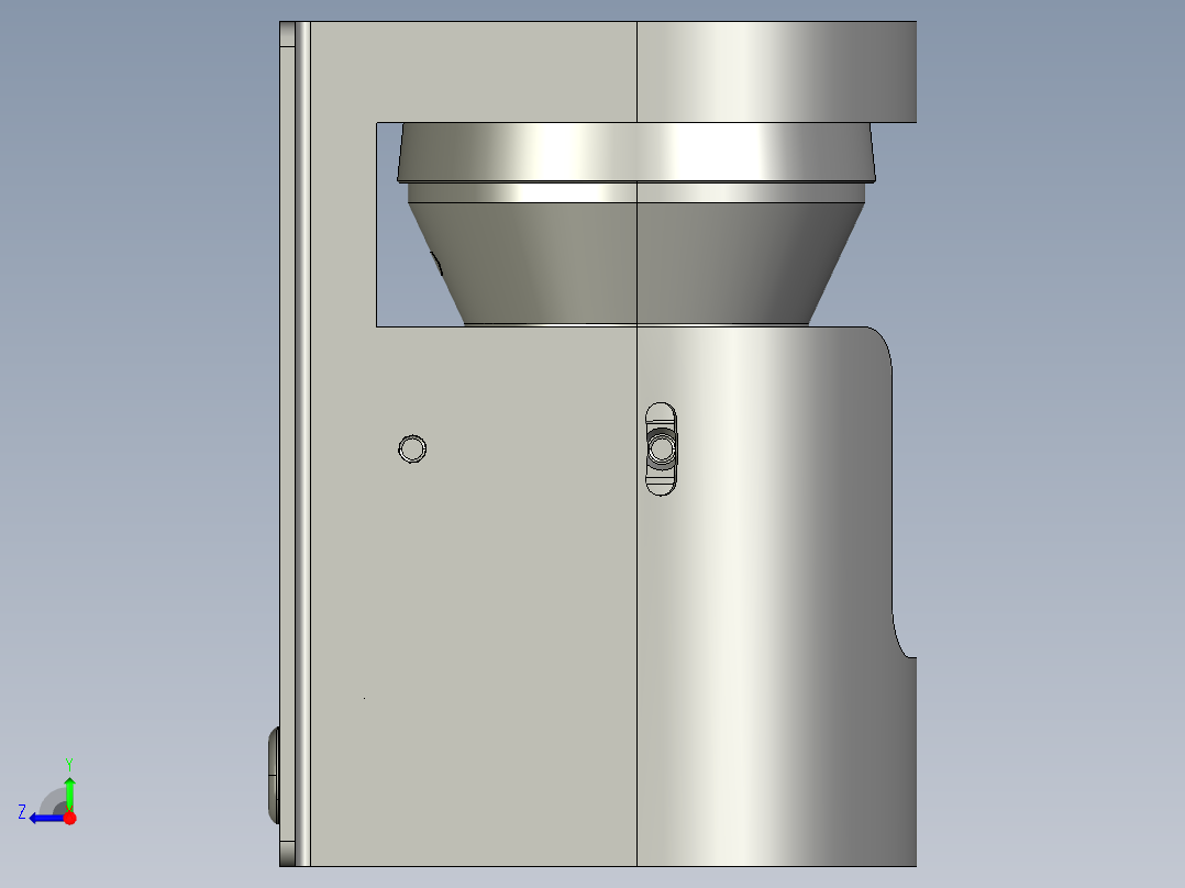 激光避障传感器组件右视图