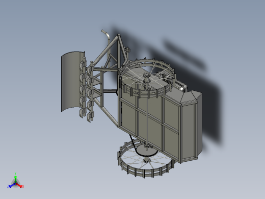 多功能翻地开沟机正等轴测缩略图