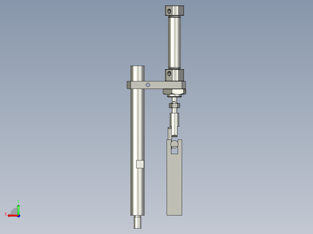 压骨架部分后视图