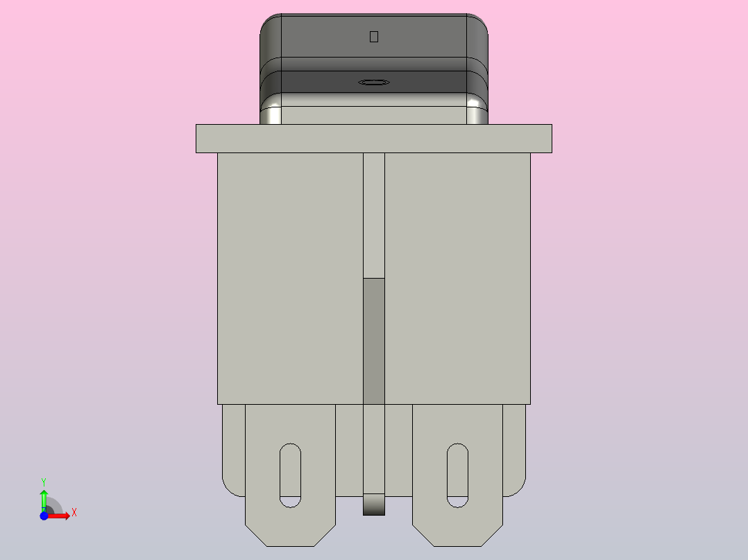 翘板开关模型前视图