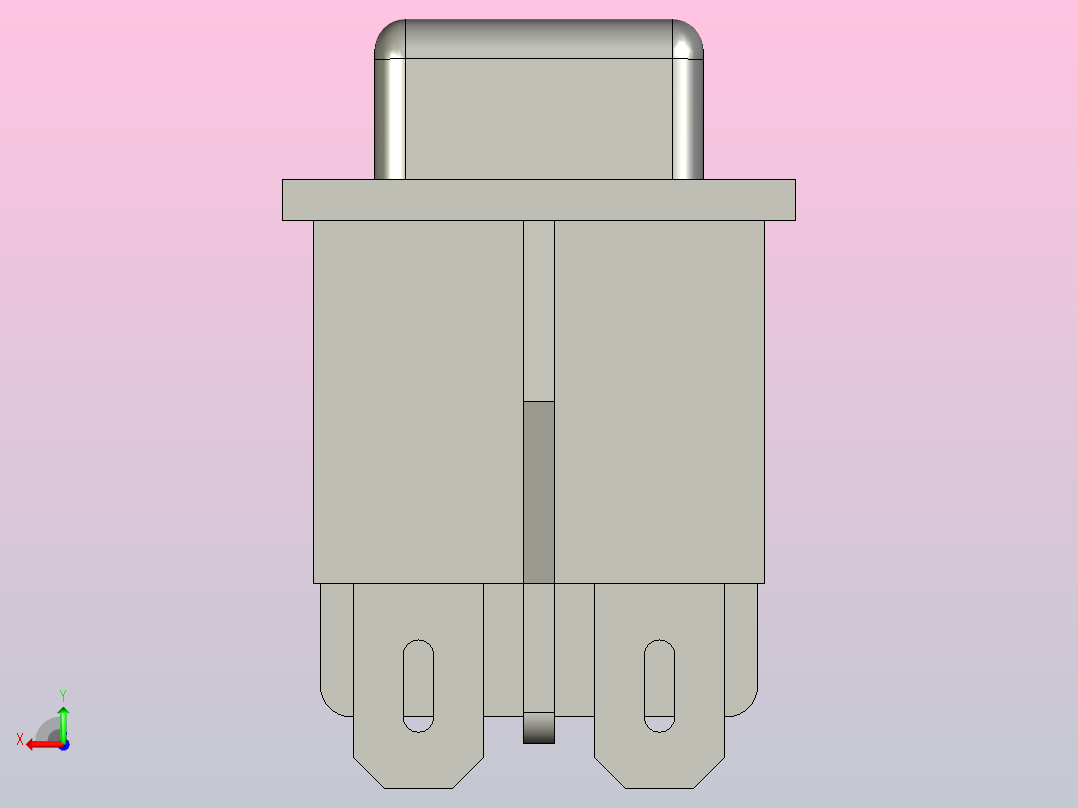 翘板开关模型后视图