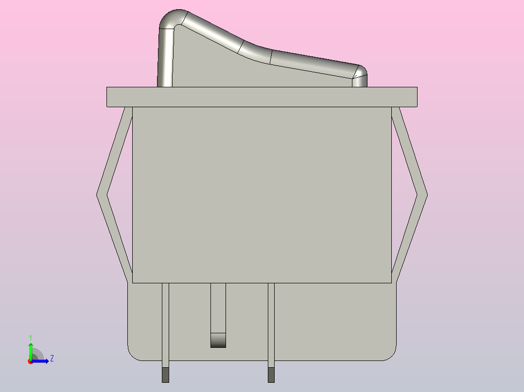 翘板开关模型左视图