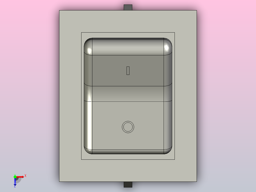 翘板开关模型俯视图