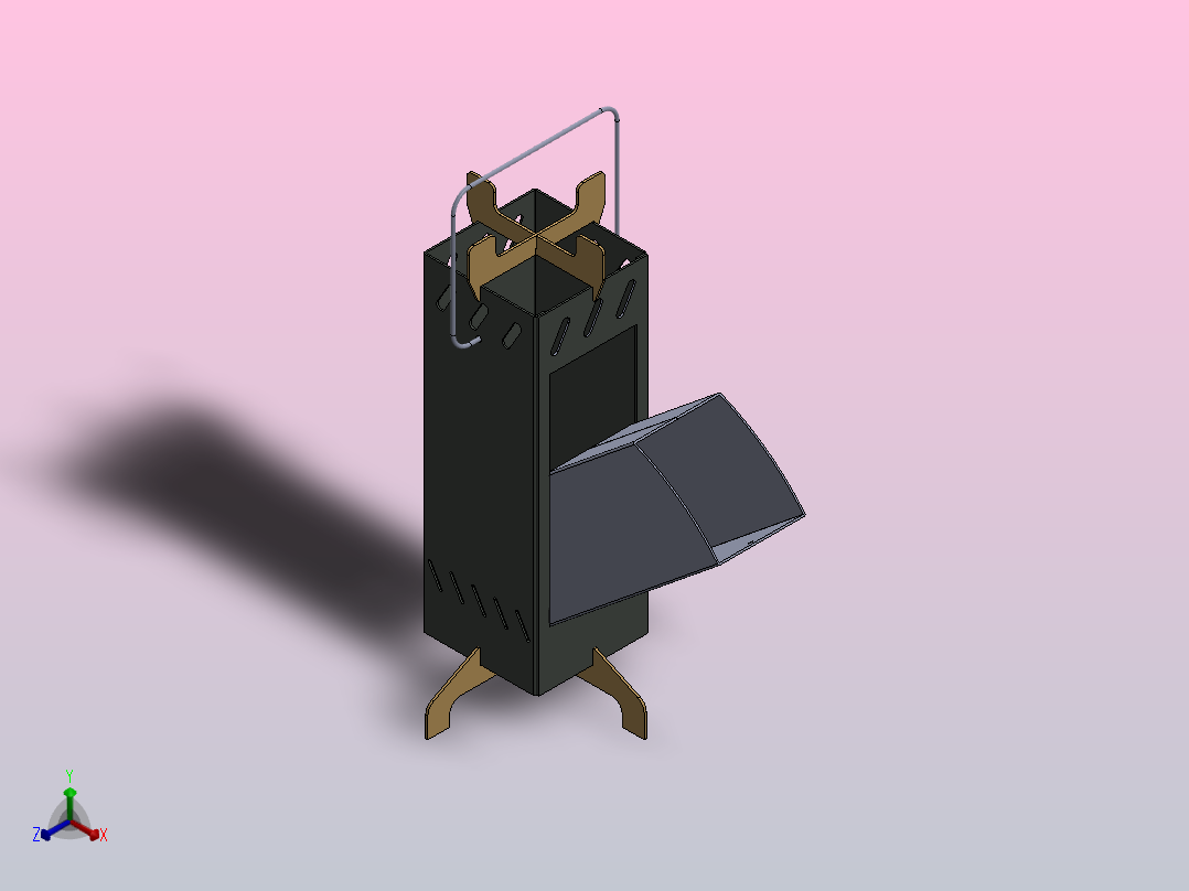 燃木炉31正等轴测图