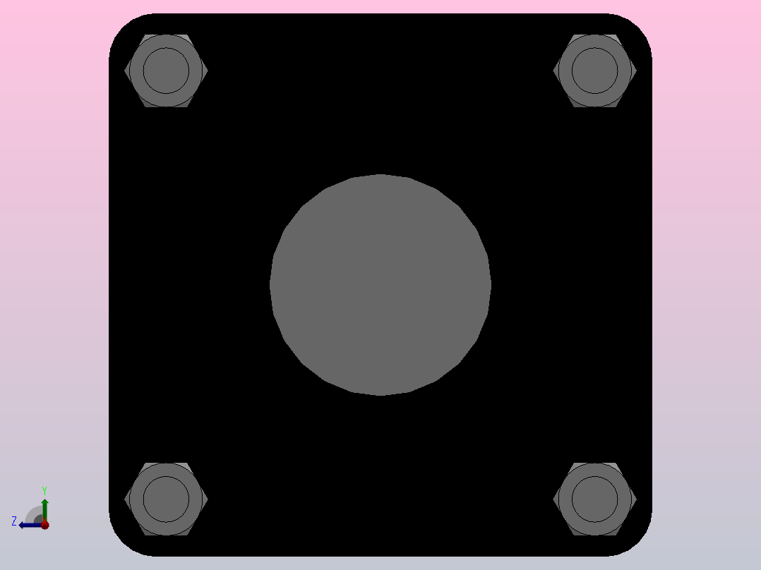 QGB系列标准气缸[QGA80X200]后视图