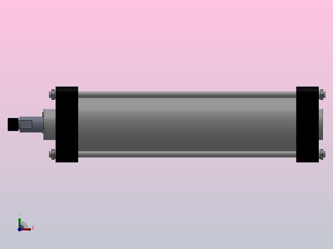 QGB系列标准气缸[QGA80X200]右视图