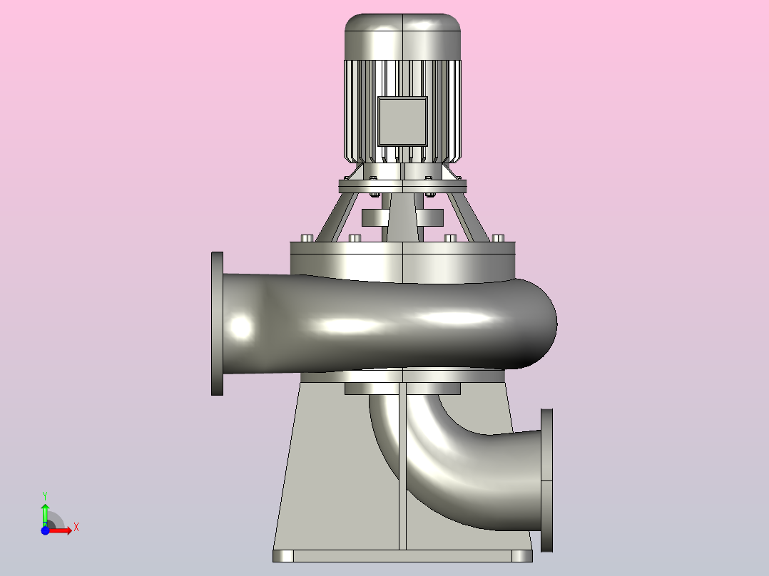 WL(I)型无堵塞立式排污泵-弯管[100WLⅠ80-10-4]前视图