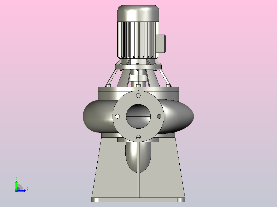 WL(I)型无堵塞立式排污泵-弯管[100WLⅠ80-10-4]左视图
