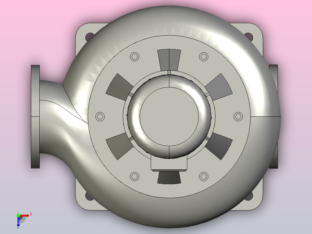 WL(I)型无堵塞立式排污泵-弯管[100WLⅠ80-10-4]俯视图