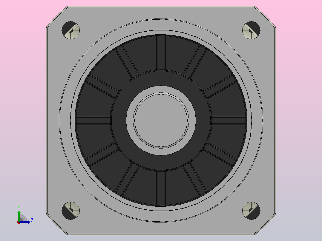 KAB090斜齿精密行星减速机[KAB090-L1／3]前视图