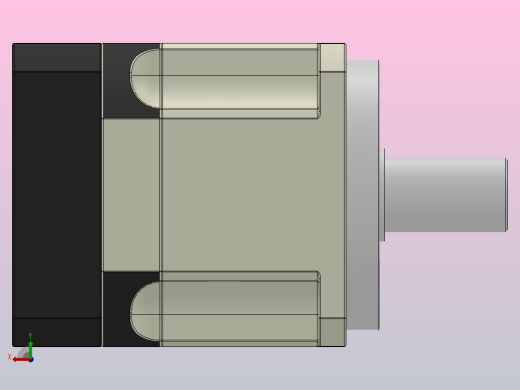 KAB090斜齿精密行星减速机[KAB090-L1／3]左视缩略图
