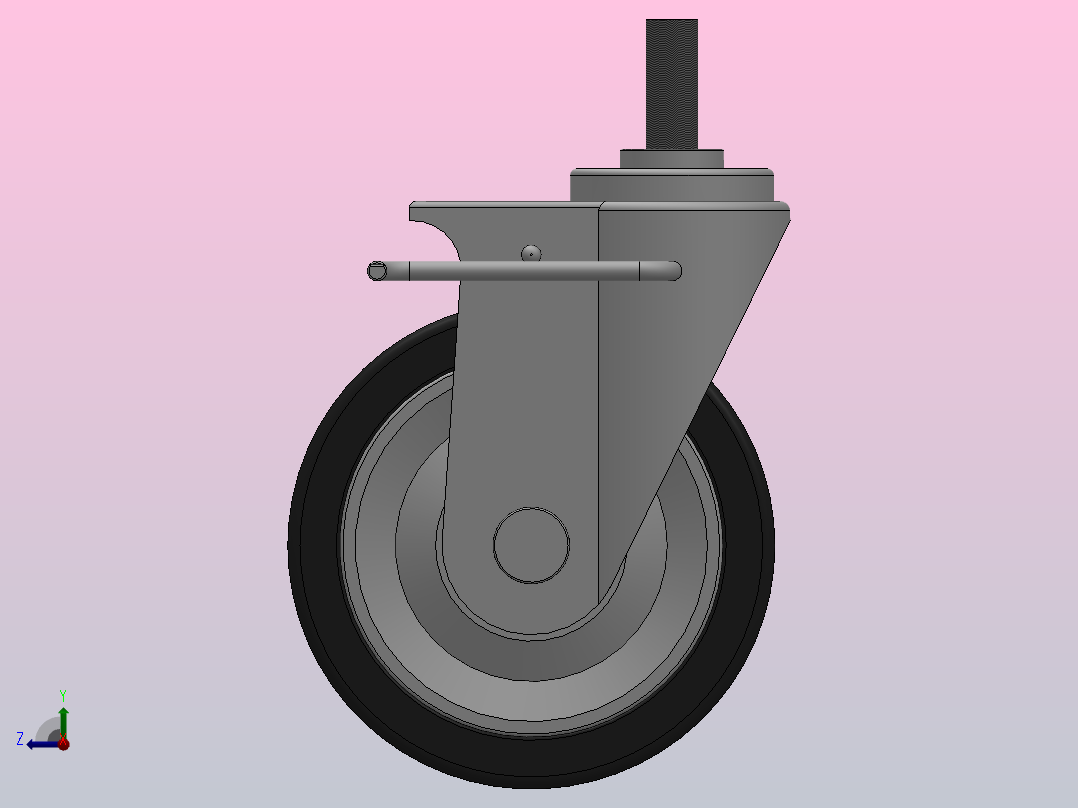 Z12-03B-125-362B中重型轮[Z12-03-150-362B]脚轮右视图