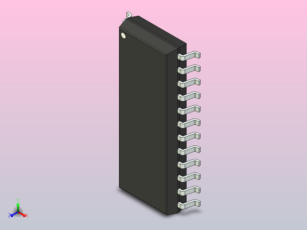 106x SOIC 封装（小外形集成电路）SOIC127P780X225-24N主视图
