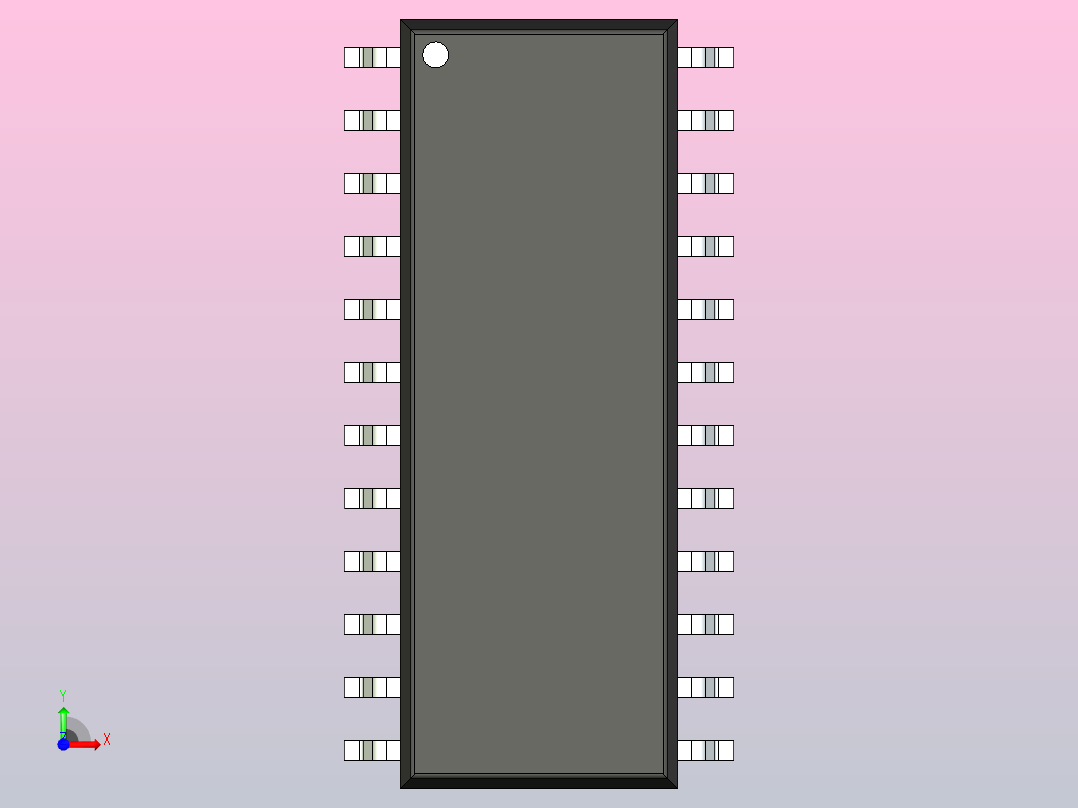 106x SOIC 封装（小外形集成电路）SOIC127P780X225-24N前视图