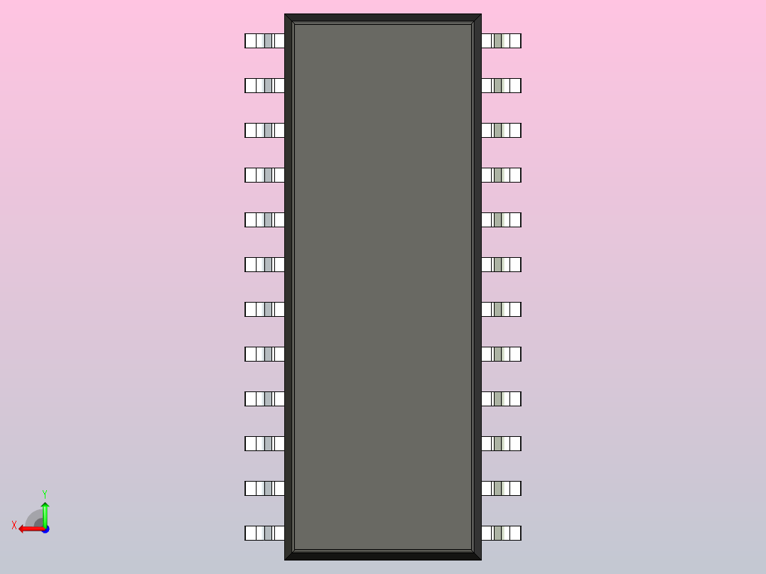 106x SOIC 封装（小外形集成电路）SOIC127P780X225-24N后视图